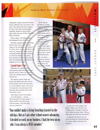 Shoot for Martial Arts Magazine